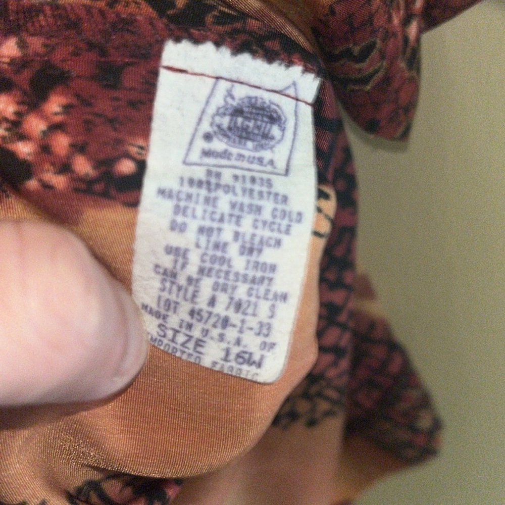 Vintage Ashley Stewart Size 16W Multicolor V-Neck Blouse Casual Old Money Office - Picture 6 of 9